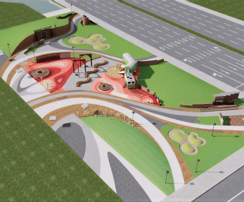 Modern Park Landscape-ID:165391929