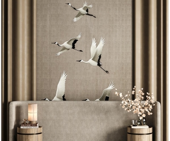 New Chinese Style TV Wall-ID:683667902
