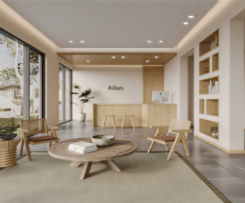 Modern Office Reception Desk-ID:841537008