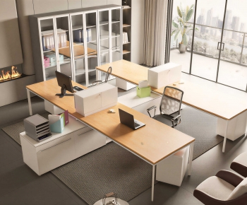 Modern Office Desk And Chair-ID:994903091