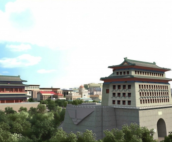 New Chinese Style Ancient Architectural Buildings-ID:164055111