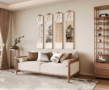 New Chinese Style A Sofa For Two-ID:194597967
