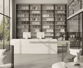 Modern Office Reception Desk-ID:496965893