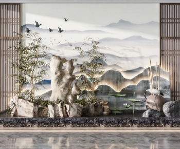New Chinese Style Plant Landscaping-ID:746875053