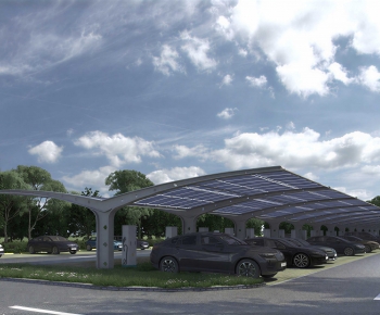 Modern Outdoor Parking Lot-ID:241091971