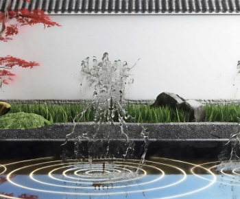 New Chinese Style Rockery Waterscape-ID:650383001