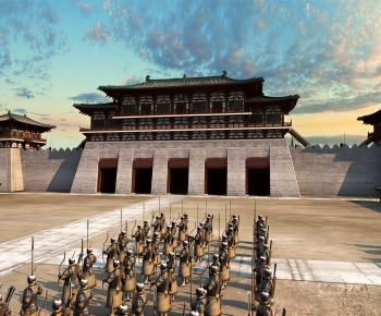 Chinese Style Ancient Architectural Buildings-ID:272879683