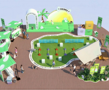 Modern Park Landscape-ID:437124976
