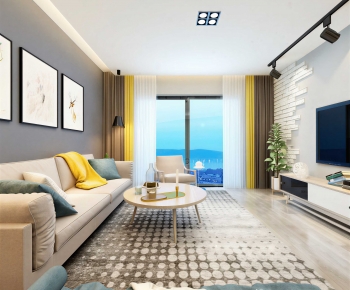 Nordic Style A Living Room-ID:444271092