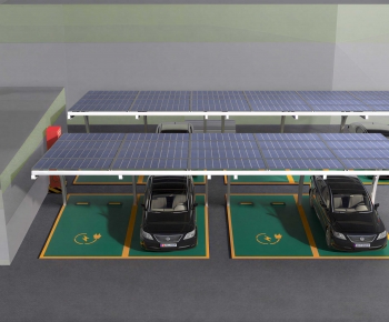 Modern Outdoor Parking Lot-ID:408478981