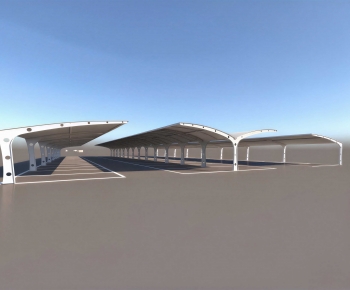 Modern Outdoor Parking Lot-ID:590798915