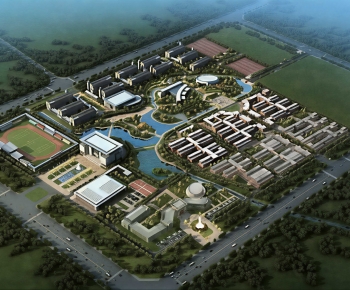 Modern Architectural Bird's-eye View Planning-ID:211070062
