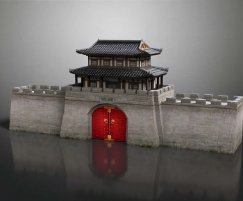 Chinese Style Ancient Architectural Buildings-ID:967710974