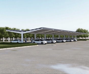 Modern Outdoor Parking Lot-ID:992733969