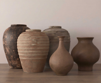 Wabi-sabi Style Clay Pot-ID:204620445