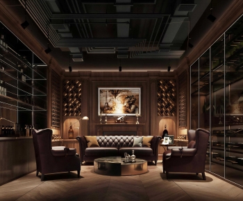 Retro Style Wine Cellar/Wine Tasting Room-ID:804894929