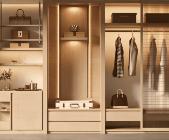 Modern Clothes Storage Area-ID:684952978