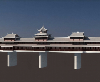 Chinese Style Ancient Architectural Buildings-ID:687237029