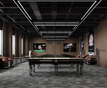 Industrial Style Billiard Room-ID:635262979