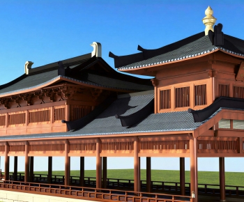 Chinese Style Ancient Architectural Buildings-ID:618405102