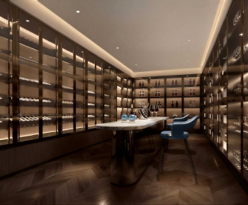 Modern Wine Cellar/Wine Tasting Room-ID:619052893