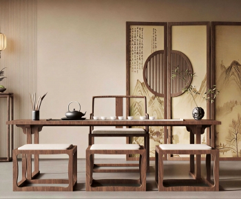 New Chinese Style Tea Tables And Chairs-ID:501353985