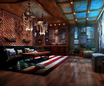 Industrial Style A Living Room-ID:686280727