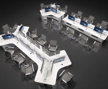 Modern Office Desk And Chair-ID:452336072