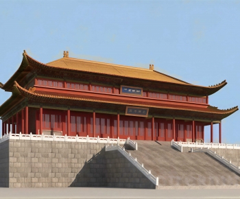 Chinese Style Ancient Architectural Buildings-ID:663489101