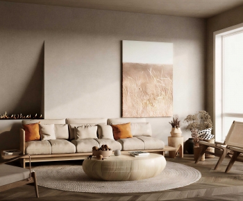 Wabi-sabi Style A Living Room-ID:535963069