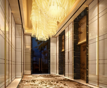 Modern Office Elevator Hall-ID:122888098