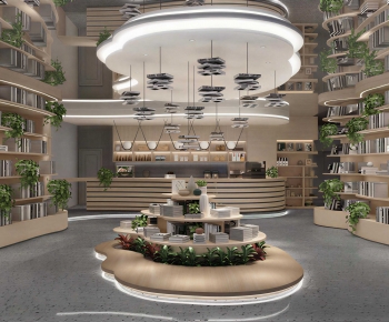 Modern Bookstore Book Bar-ID:244580031
