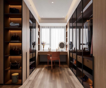 Modern Clothes Storage Area-ID:133905899