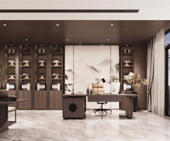 New Chinese Style Manager's Office-ID:297972923