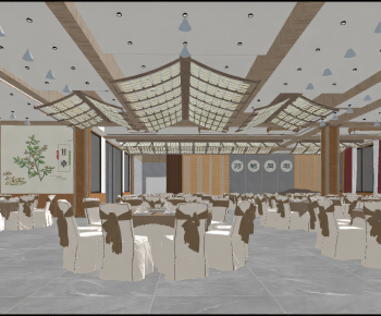 New Chinese Style Banquet Hall-ID:871239905