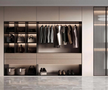 Modern Clothes Storage Area-ID:745966916
