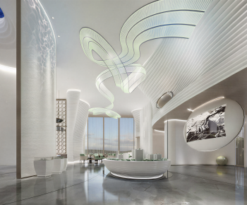 Modern Office Reception Desk-ID:866091013