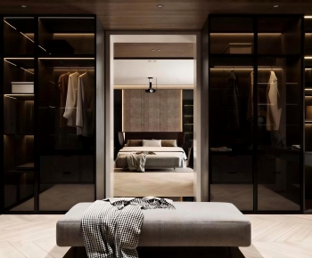 Modern Clothes Storage Area-ID:751033072