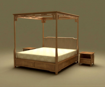 Chinese Style Double Bed-ID:609849936