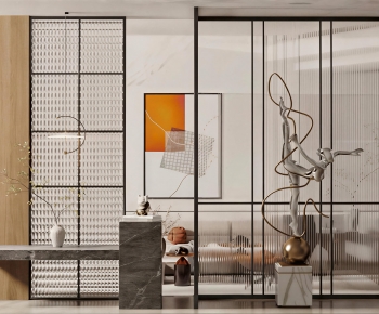 Modern Glass Screen Partition-ID:397025111
