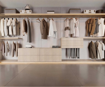 Modern Clothes Storage Area-ID:666182044