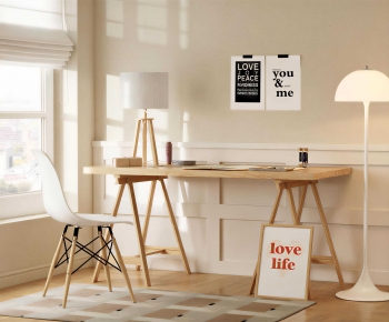Modern Computer Desk And Chair-ID:753468045