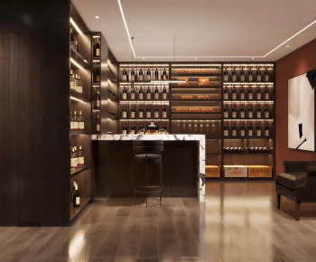 Modern Wine Cellar/Wine Tasting Room-ID:771794089
