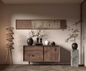 Wabi-sabi Style Side Cabinet-ID:385163072