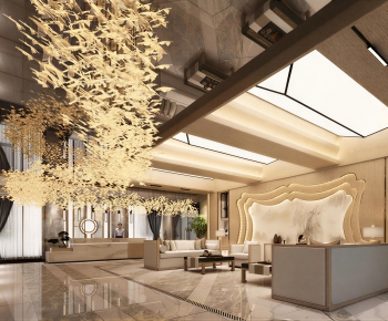 New Chinese Style Lobby Hall-ID:387259961