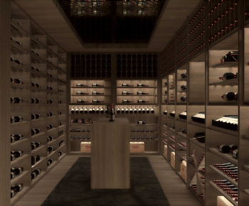 Modern Wine Cellar/Wine Tasting Room-ID:866870922
