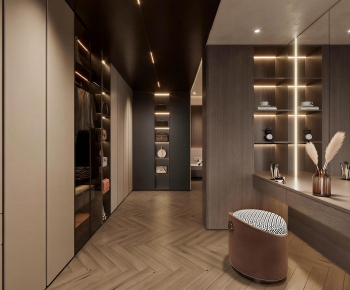 Modern Clothes Storage Area-ID:974869018