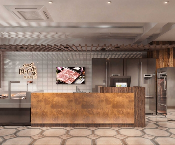 Modern Barbecue Restaurant-ID:612240085