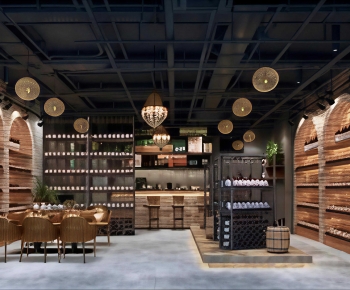 Industrial Style Wine Cellar/Wine Tasting Room-ID:352422955