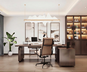 New Chinese Style Manager's Office-ID:237483985